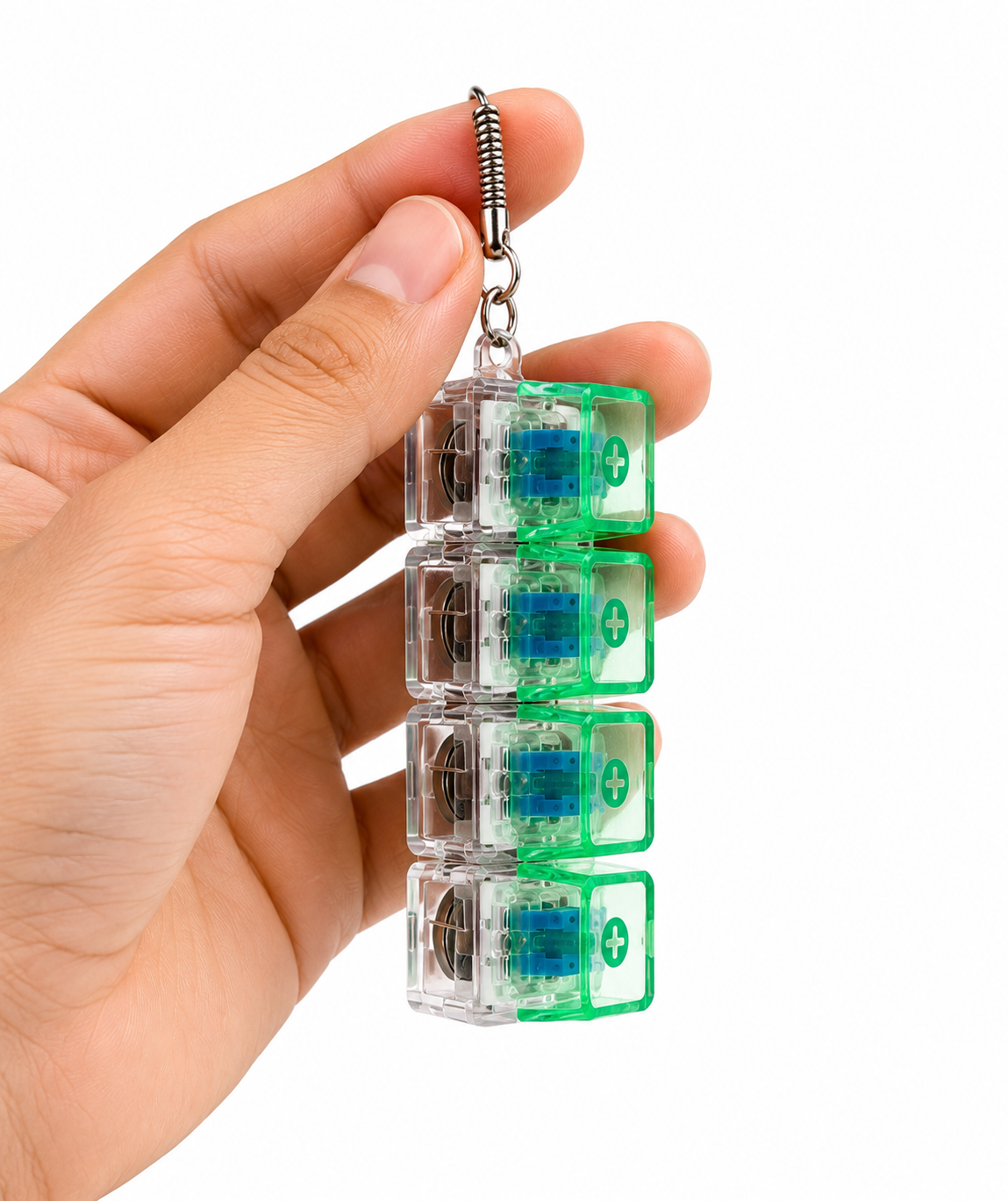LED Clicky Fidget Keychain | Light Up Mechanical Switch Toy