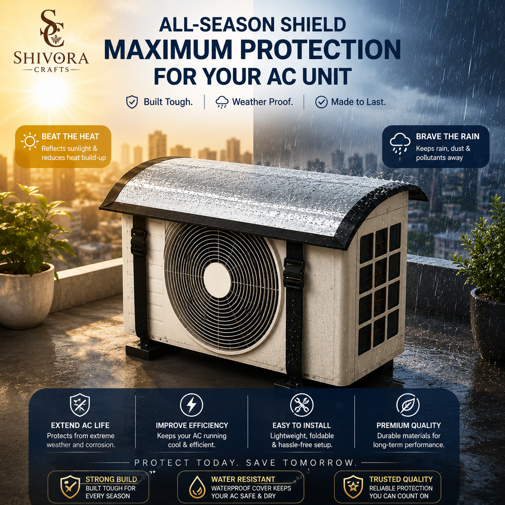 Premium AC Outdoor Unit Cover | Aluminium Coated Heat Protection Cover