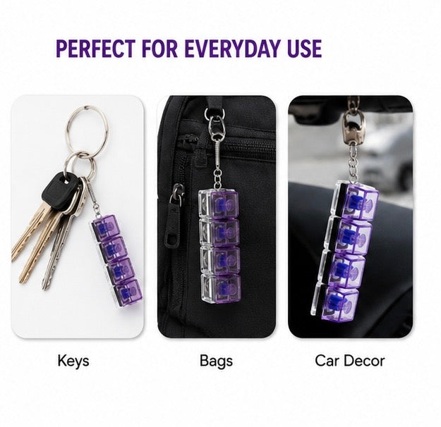 LED Clicky Fidget Keychain | Light Up Mechanical Switch Toy