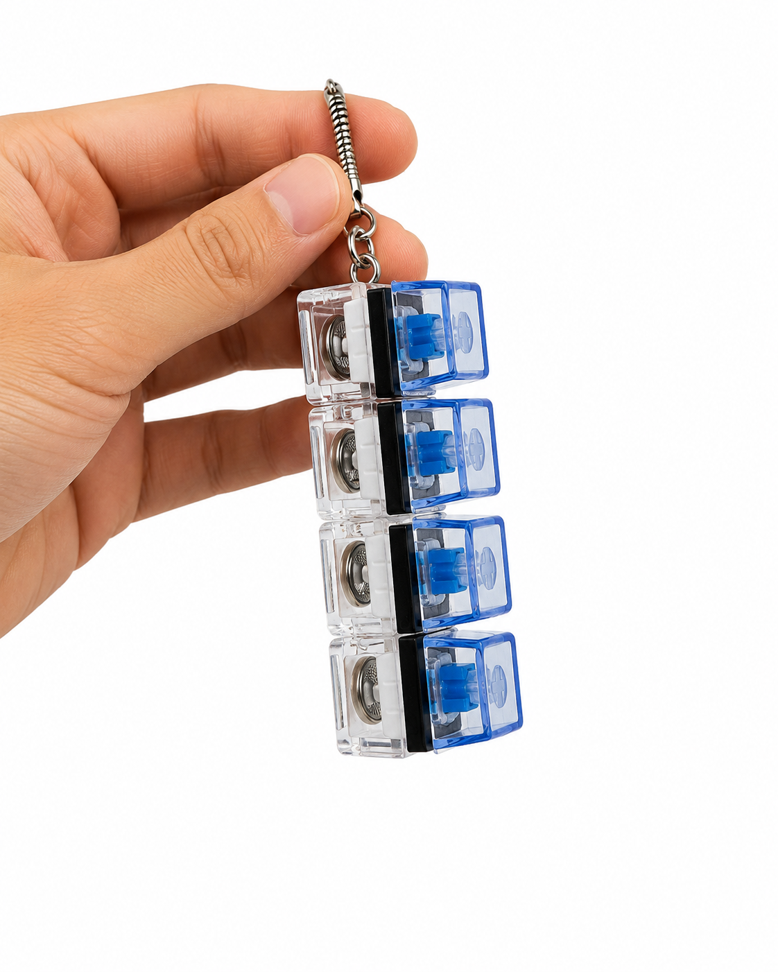 LED Clicky Fidget Keychain | Light Up Mechanical Switch Toy