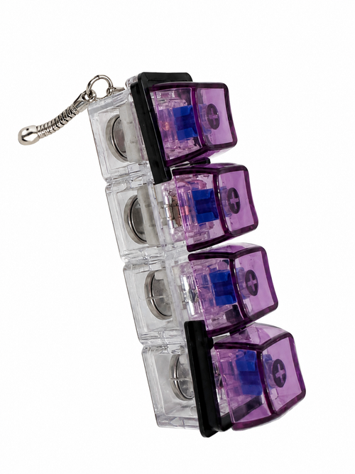 LED Clicky Fidget Keychain | Light Up Mechanical Switch Toy